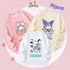 Girls Crewneck Sweatshirt My Melody Sario Cute Hoodie Clothes Kawaii Girls Kuromi Sweatshirt Spring Autumn Sweatshirt Child Tops