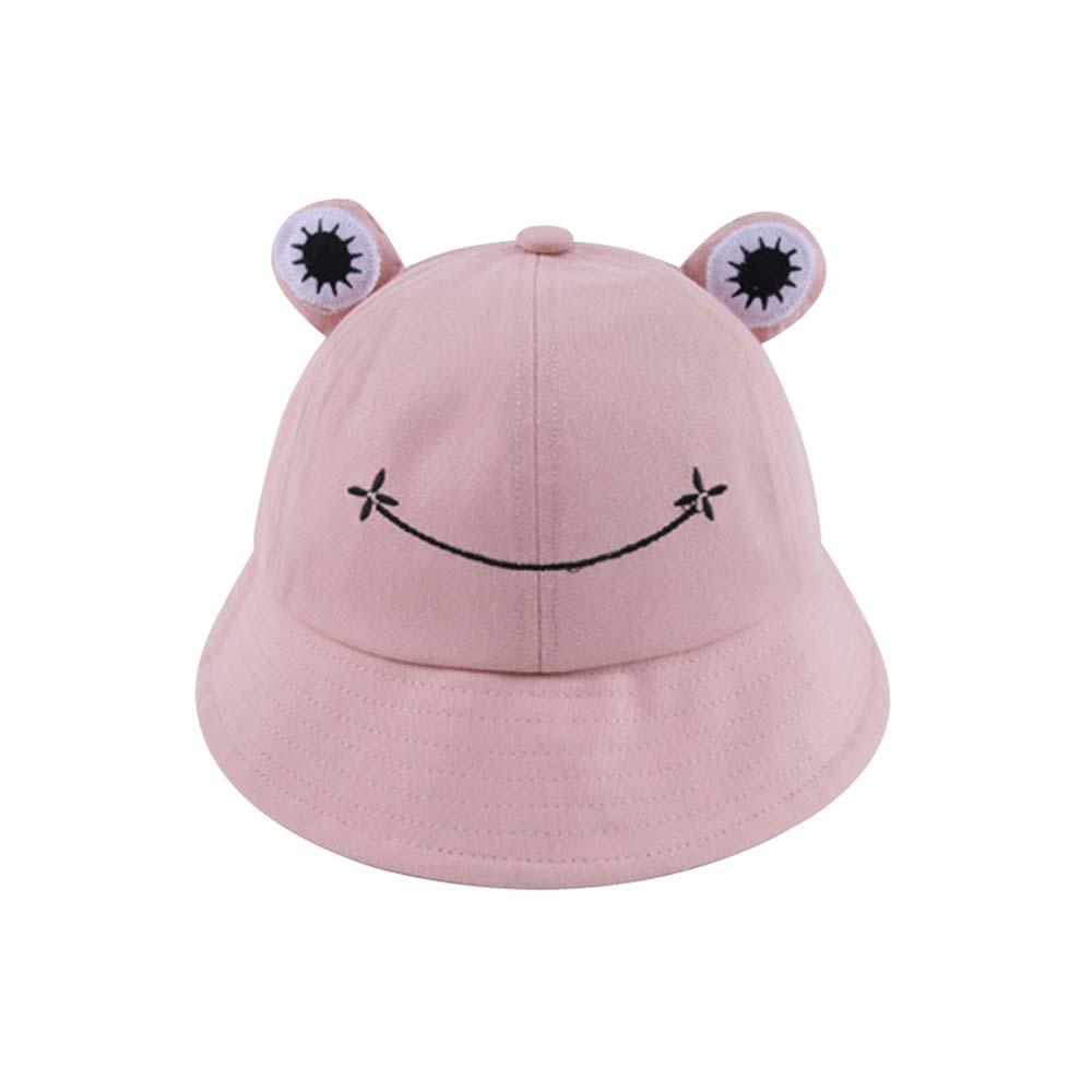 Cute Adjustable Cotton Embroidery Frog Women Fisherman's hat Visors Hat Bucket cap Sun Hat