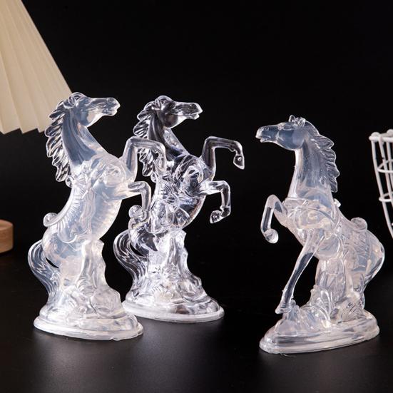 Ночник Акриловая Фигурка Пони Декоративный Ночник с Разноцветными Мигающими Огнями Работающий от Батареек Праздничное Освещение Комнаты для Спальни Стола Машины Дома