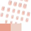 24 шт. Белый волнистый маникюр французский белый постепенный переход накладные ногти короткий квадратный ноготь накладные ногти