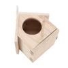 Wooden Bird House with Perch Outside Hanging Natural Wood Bird House for Small Birds