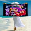 Ultra-Soft Beach Towel with KPop Demon Hunters Theme,Ideal for Pool - Camping, Diving - Perfect Travel Essential, Vibrant Beach Towel.