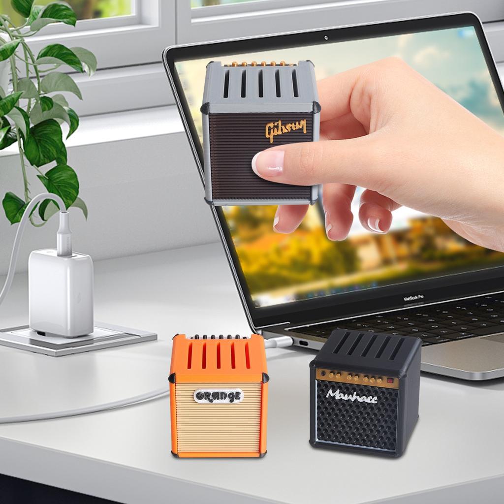 3D Printed Ukulele Guitar Pick Storage Box Accessories Simulation Speaker Desktop Ornaments Gift