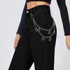 Pants Chain Metallic Punk 2Layered Star Pendant Jeans Chain Clothing Decorative Hiphop Waist Chain Y2K Waist Jewelry