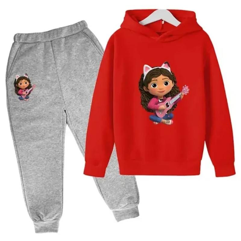 2025 Hoodie Toddler Girls Gabby Dollhouse Clothes Hoodies Pants 2Pcs Sets Cute Children Costume Kids Tracksuits Kids Gabby Cats