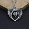1pc Zinc Alloy Angel Wings "A Piece Of My Heart Is In Heaven" Pendant DIY Necklace Keychain Jewelry Accessories