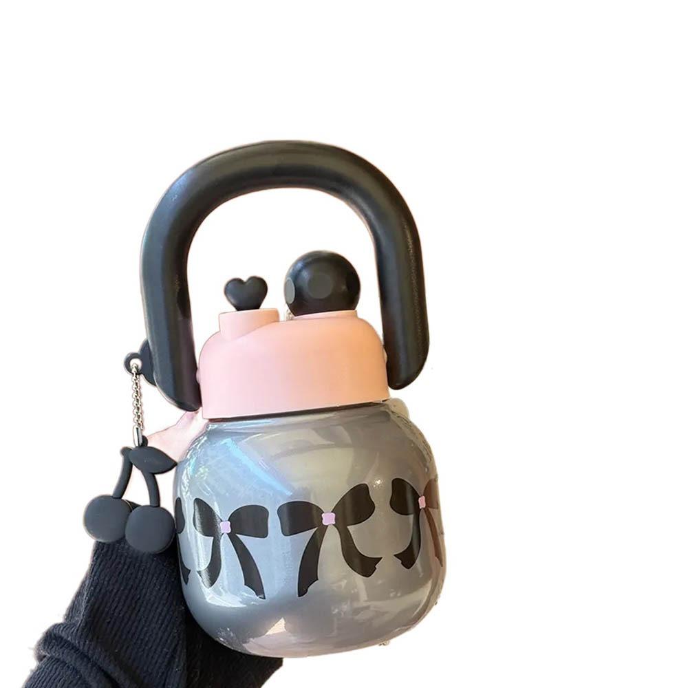 Детский поильник с вишневым бантиком, большой емкости, портативная бутылка для питья, кофейные чашки