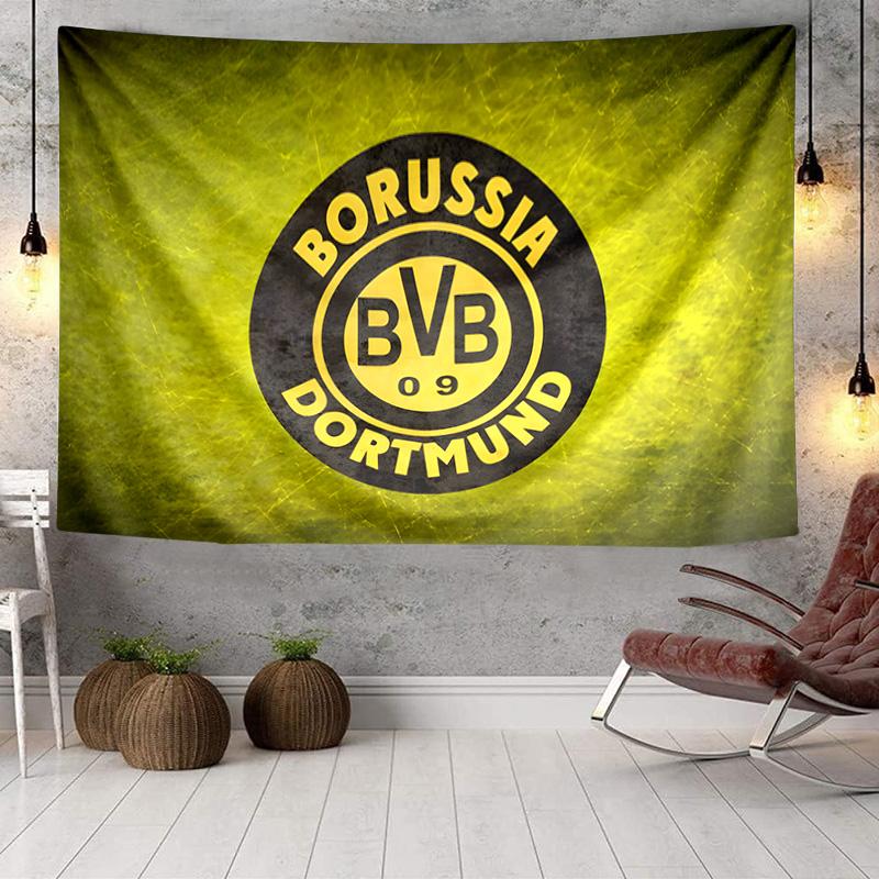 1PC Bvb 09 Football Team Tapestry Hanging for Bedroom,Livingroom, Playroom,Decor Art Room Wall Tapestry Holiday and Birthday Gifts