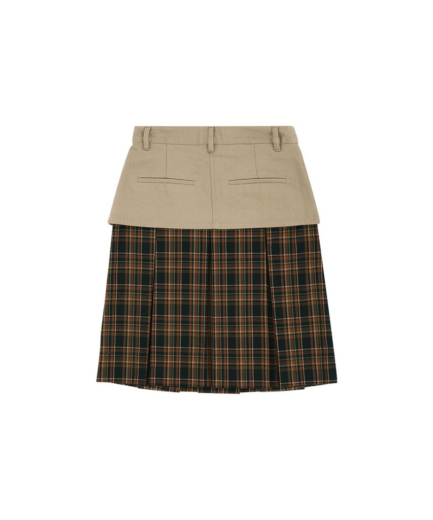 Andersson Bell Double Layered Pleats Skirt Apa885W(Brown)