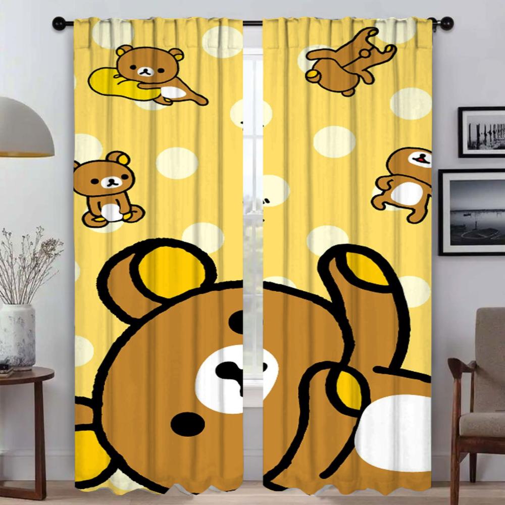 Rilakkumas затемняющие шторы 2 шт элегантные шторы для комнаты для камеры гостиная занавеска перегородка абажуры тюль для спальни