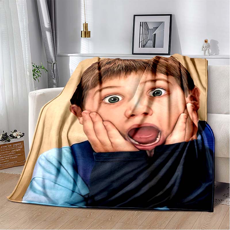 Home‑Alone Classic Film Print Flannel Blanket Soft Warm Throw For Sofa Bedroom Xmas Home Decor Holiday Fan Collectible Gift