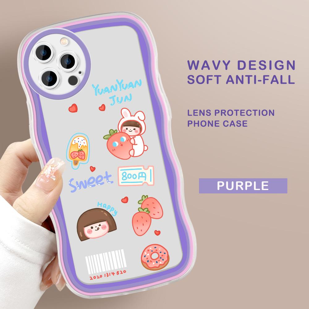 Модный мягкий волнистый чехол для телефона с полным покрытием, защита камеры, противоударный чехол для iPhone Huawei Honor Samsung Xiaomi Redmi OPPO Realme Vivo Infinix Tecno