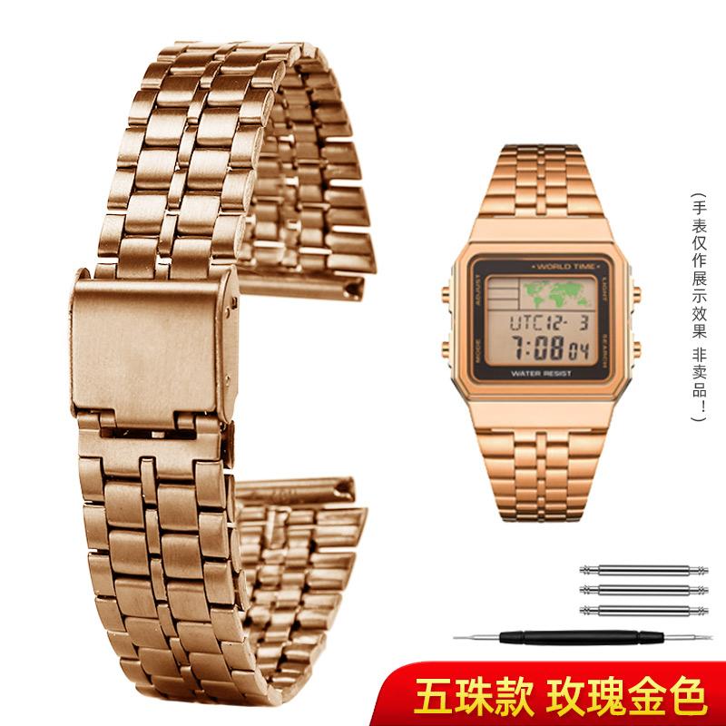 Для часов Casio из нержавеющей стали Ремешок A158 A159 A168 A158W f91w LA-680 AEQ-110 f91w маленький золотой ремешок для часов 18 мм Браслет