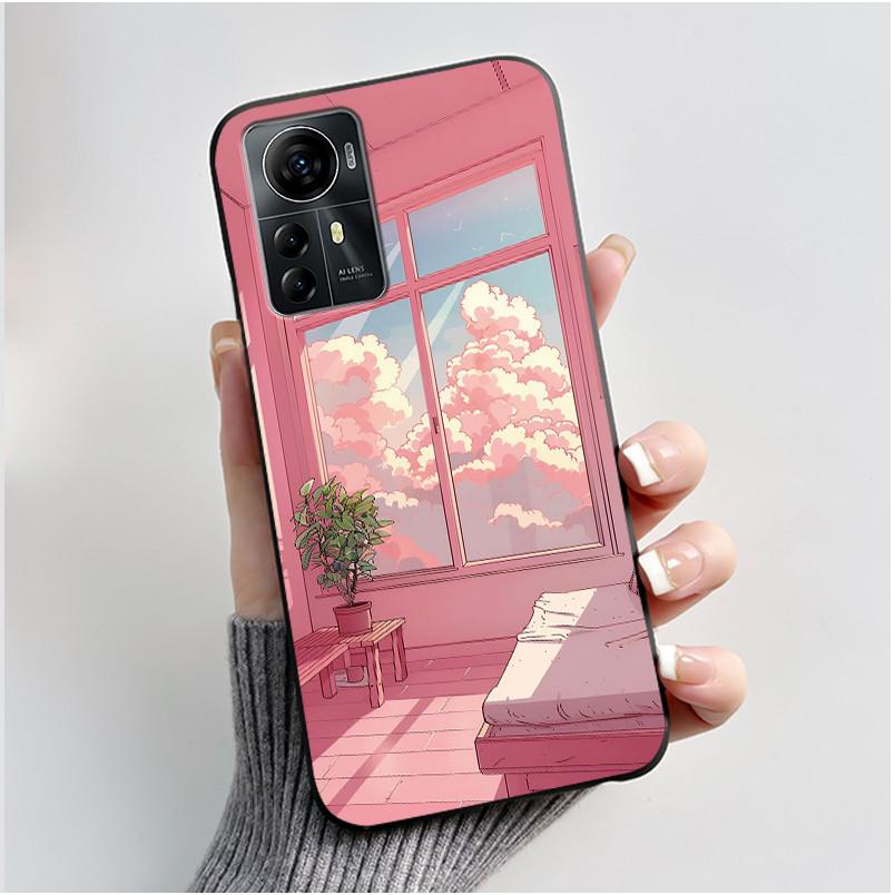 Чехол для ZTE Blade A72s A7050/V41 Умный чехол Роскошный Дракон Милый Крутой Мальчики Девочки Черный Матовый Мягкий ТПУ Силиконовый Чехол Задняя Крышка