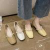 Мода Весна новая неглубокая горловина толстый каблук квадратный носок одинарная обувь повседневная универсальная простая удобная женская обувь