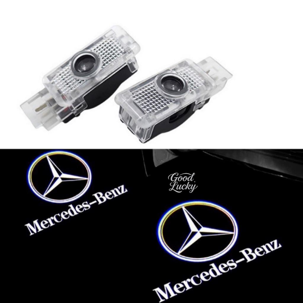 YDC4 LED Car Door Welcome Warning Light Projector Logo Decoration Accessories For Mercedes Benz Amg W204 W213 W205 W211 W212 W176