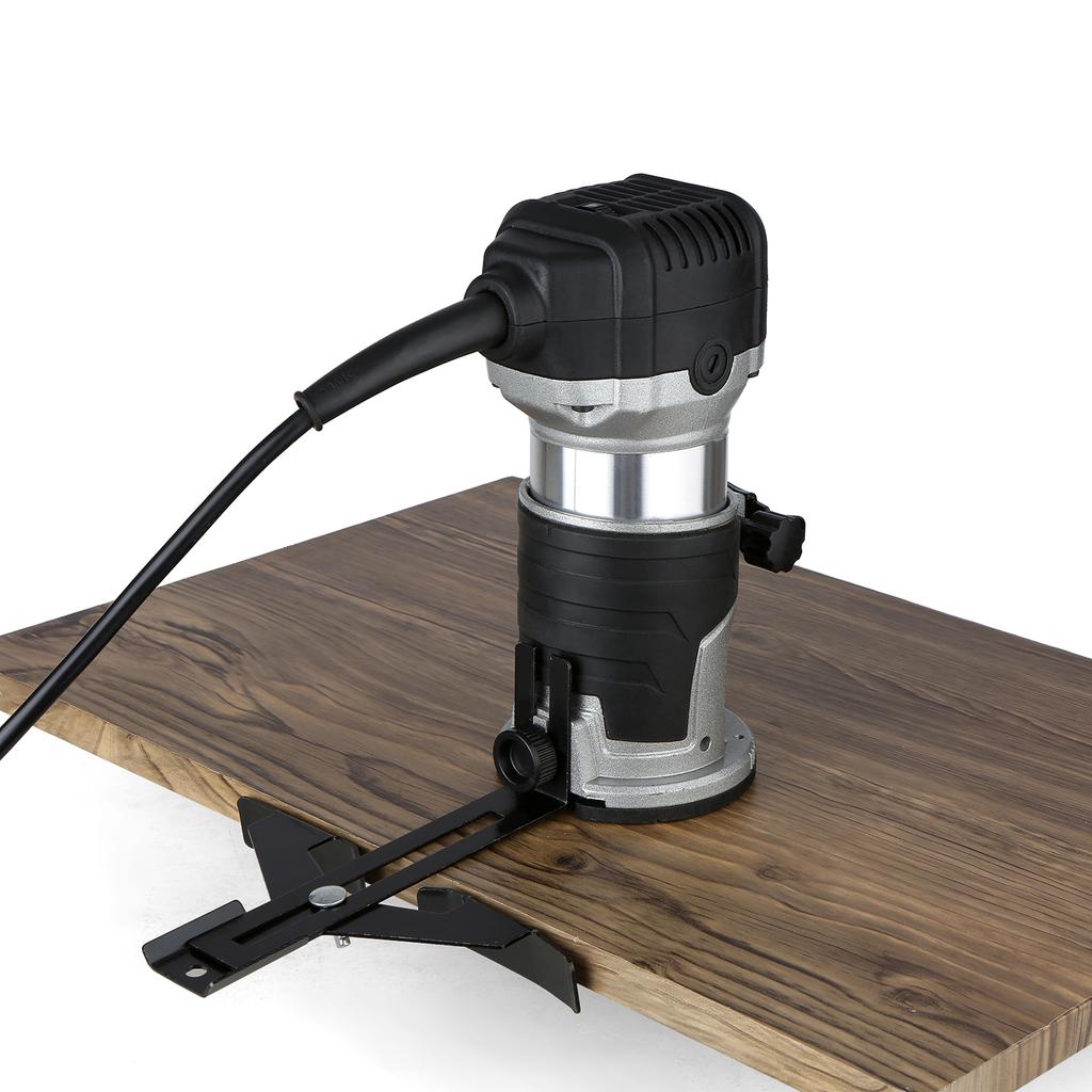 Ручной фрезерный станок по дереву, 220 В, 2000 Вт, электрический ручной триммер с 6 регулируемой скоростью и сменными 6,35 мм/8 мм