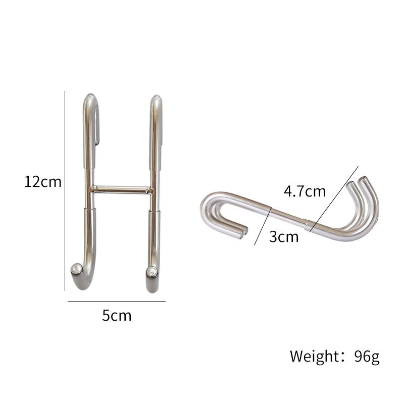 2024 Hot Sale Modern Stainless Steel Coat Hanger S-Shaped Hook Simple Design Multifunctional Hanging Objects Bedroom Home Metal