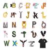 Embroidery Stickers 26 English Letters Pinyin Animal Adhesive Patch Stickers Clothing Accessories Hand Account DIY Cloth Stickers