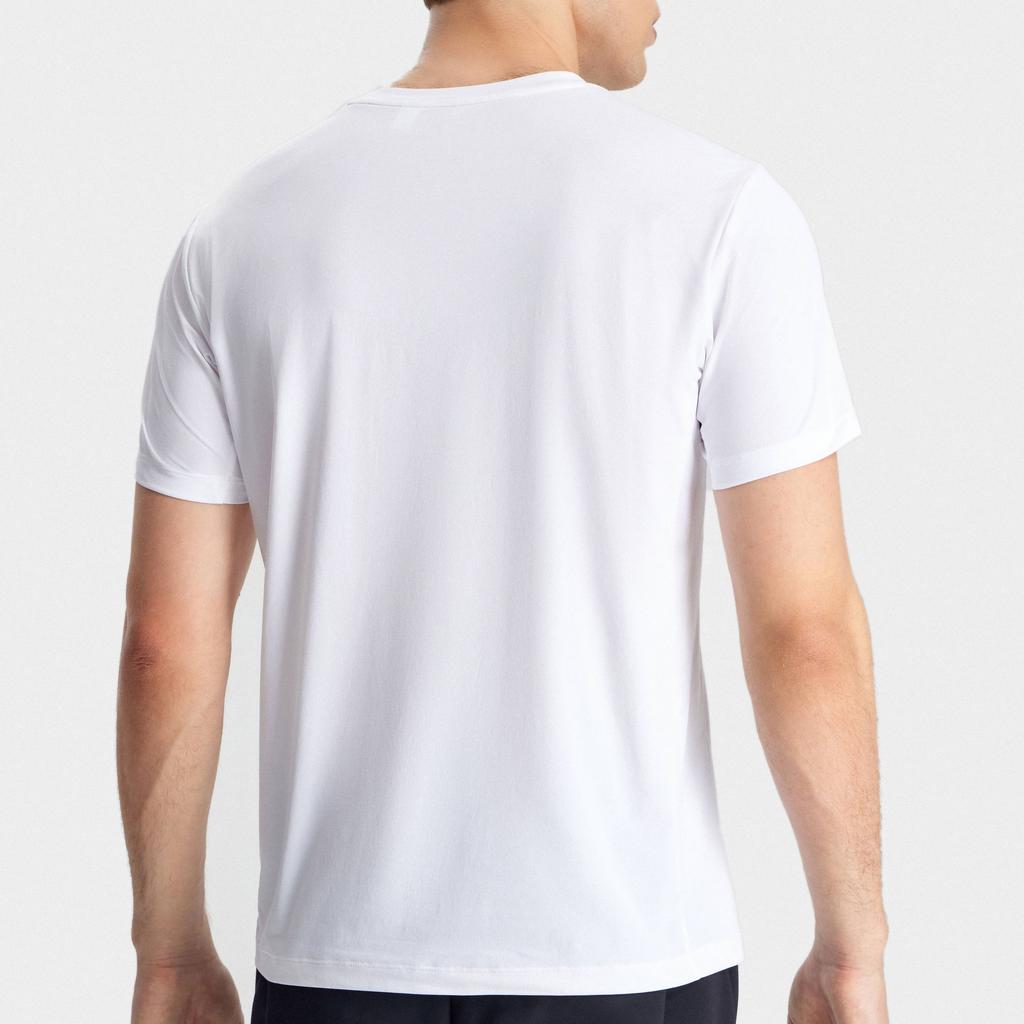 Fila Футболка мужская с коротким рукавом и круглым вырезом Latte Girl 3.0 с принтом логотипа, топы, нефритово-белый A11M321104FWT