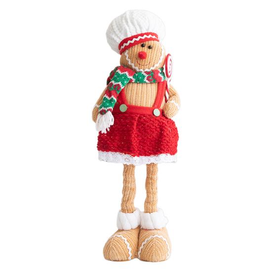 Пряничный человечек, кукла с длинными ногами, кукла-пряничка для девочек и мальчиков, плюшевая игрушка, рождественское украшение для вечеринок в офисе и дома