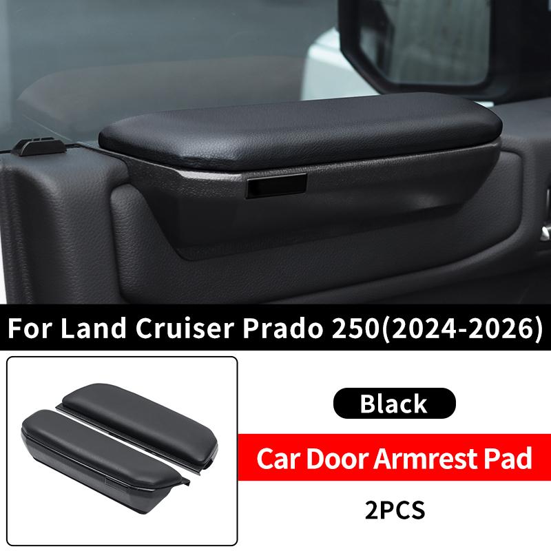 For Toyota Land Cruiser 250 Prado LC250 2025 2024 Front Row Door Armrest Soft Cushion Pair Set Elbow Support Car Accessories