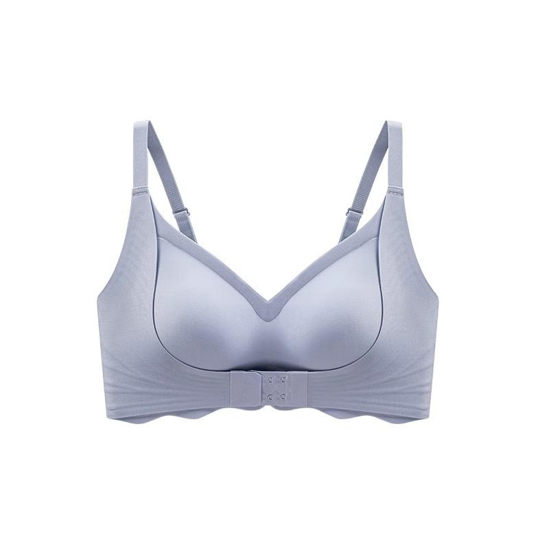 Бюстгальтер пуш-ап для женщин, бесшовное нижнее белье без косточек, мягкий однотонный бюстгальтер с застежкой спереди, сексуальное женское белье