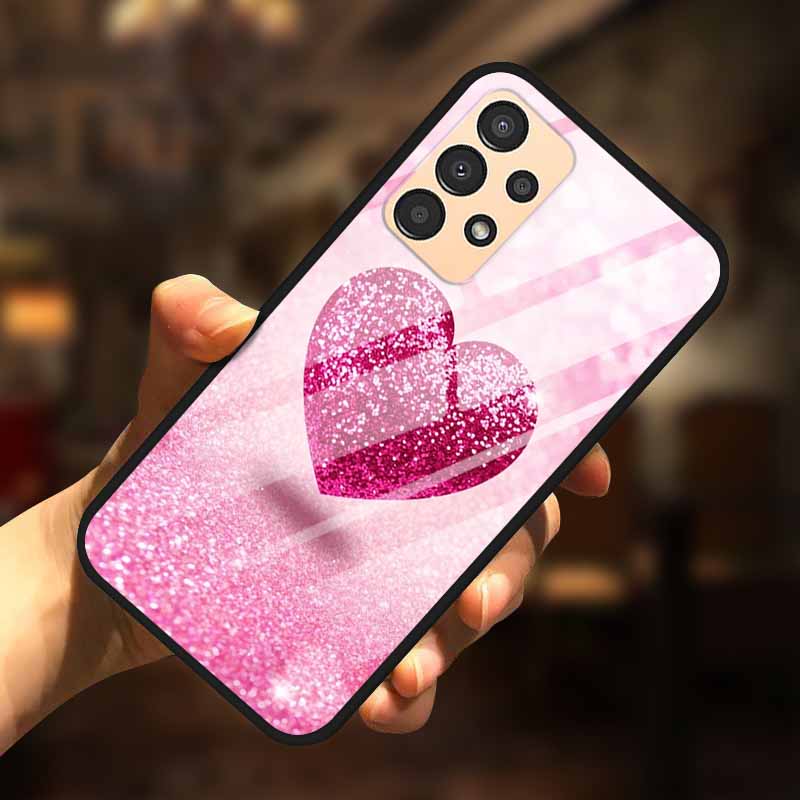 Чехол для Samsung A13 A23 A52 A72 4G M52 A52S 5G Роскошный Закаленное Стекло Жесткая Задняя Крышка для Samsung Galaxy A13 4G Чехлы для Телефона Capa