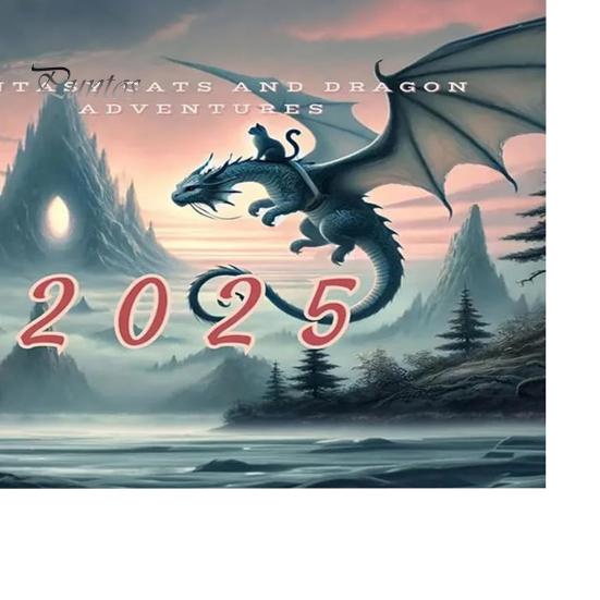 2025 Настенный календарь Забавный кот Дракон Поездка Настенный подвесной календарь 12 месяцев Расписание Органайзер Офис Домашний декор