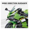 ZX-6R Motorcycle Front Lip Spoiler Wing Fairing Front Small Wing Motorcycle Spoiler Fit Front Fairing Winglet (BRIGHT GREEN)