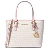 Michael Kors MK Jet Set Monogram Color Block Кожаная сумка-тоут для поездок Женская сумка-тоут Ванильно-белый 35T9GTVT0B-640