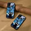 Чехол для Xiaomi POCO X4 Pro 5G Аниме Черный Кот Звездное Облако Печать Чехол для Телефона Акриловая Жесткая Задняя Крышка С Гибким TPU Краем