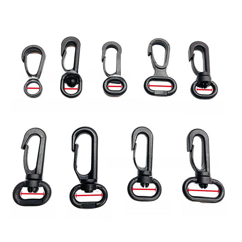 Пластиковый S-образный вращающийся крючок с двумя головками, пряжкой-собачкой и круглым крючком-косточкой