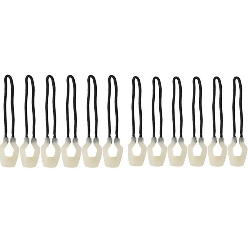 6/12 шт. Светящиеся пуллеры для молнии, Инструмент-пуллер для молнии палатки, Слайдер, Удобное удлинение молнии, Аксессуар для молний рюкзака/куртки