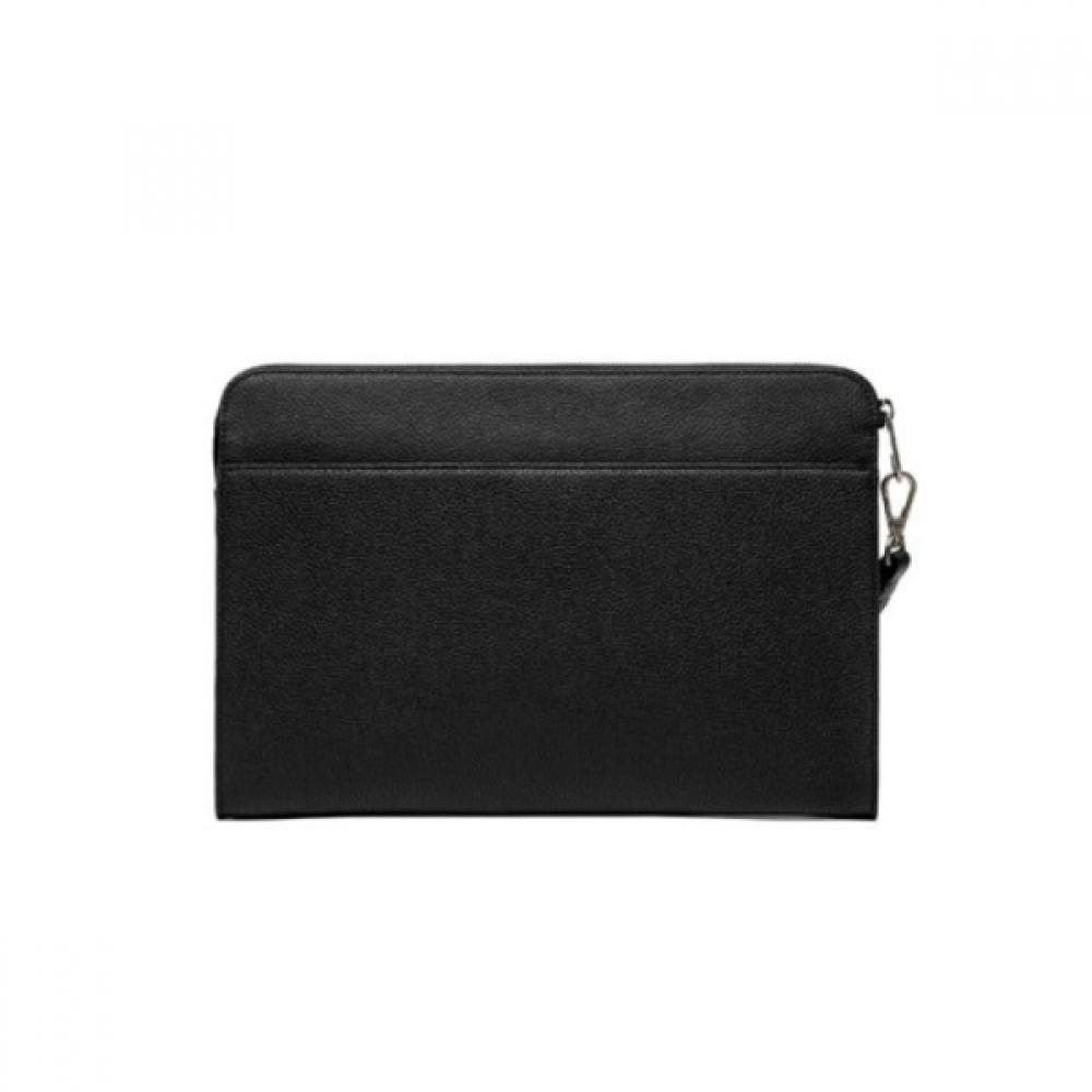 Daks Black Clutch Bag With Grid Pattern Dbba2e269bk