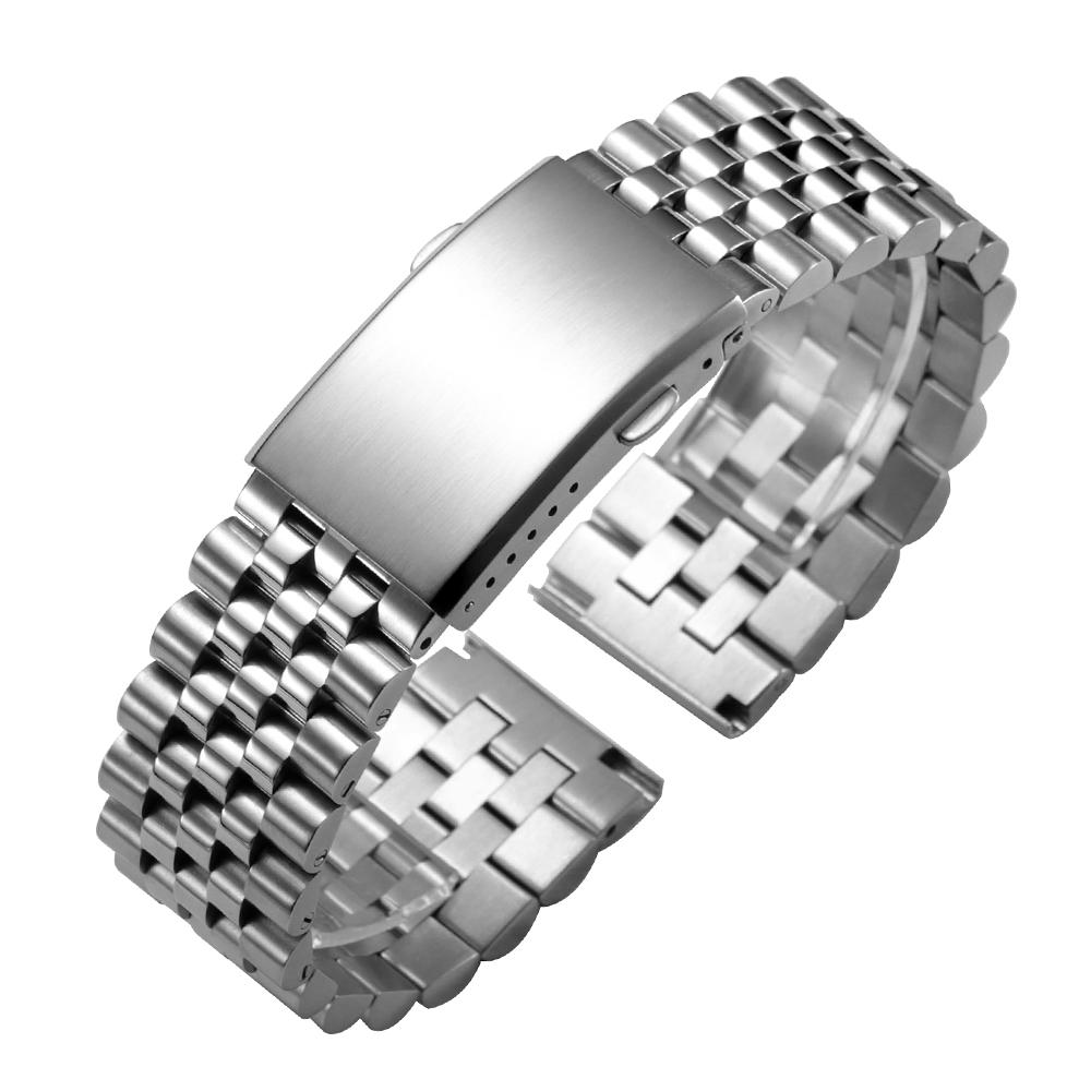 Браслет из нержавеющей стали 316L с прямыми концами и быстросъемной металлической застежкой, ширина 20-22 мм, для часов Seiko Jubilee.
