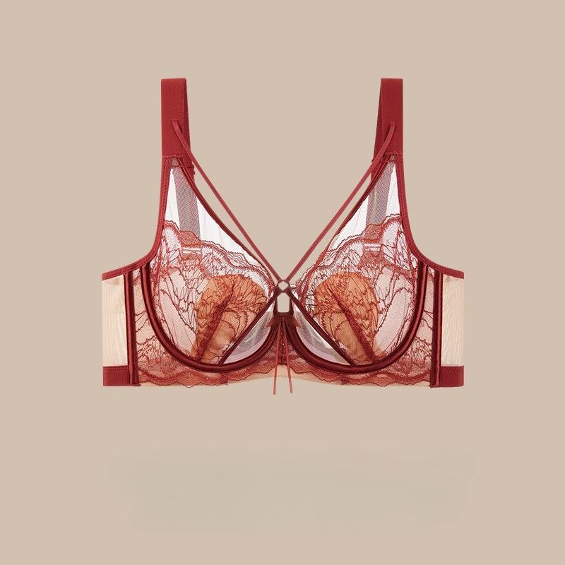 Кружевной бюстгальтер с чашками в виде кроличьих ушек, тонкий, приподнимающий и поддерживающий, хрустальный бюстгальтер, который визуально уменьшает большую грудь