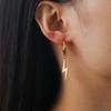 Серьги-подвески Молния из Скайрима Женские Мужские из Нержавеющей Стали Золотого Цвета Кольца Хип-хоп Панк Украшения Подарок на День Рождения