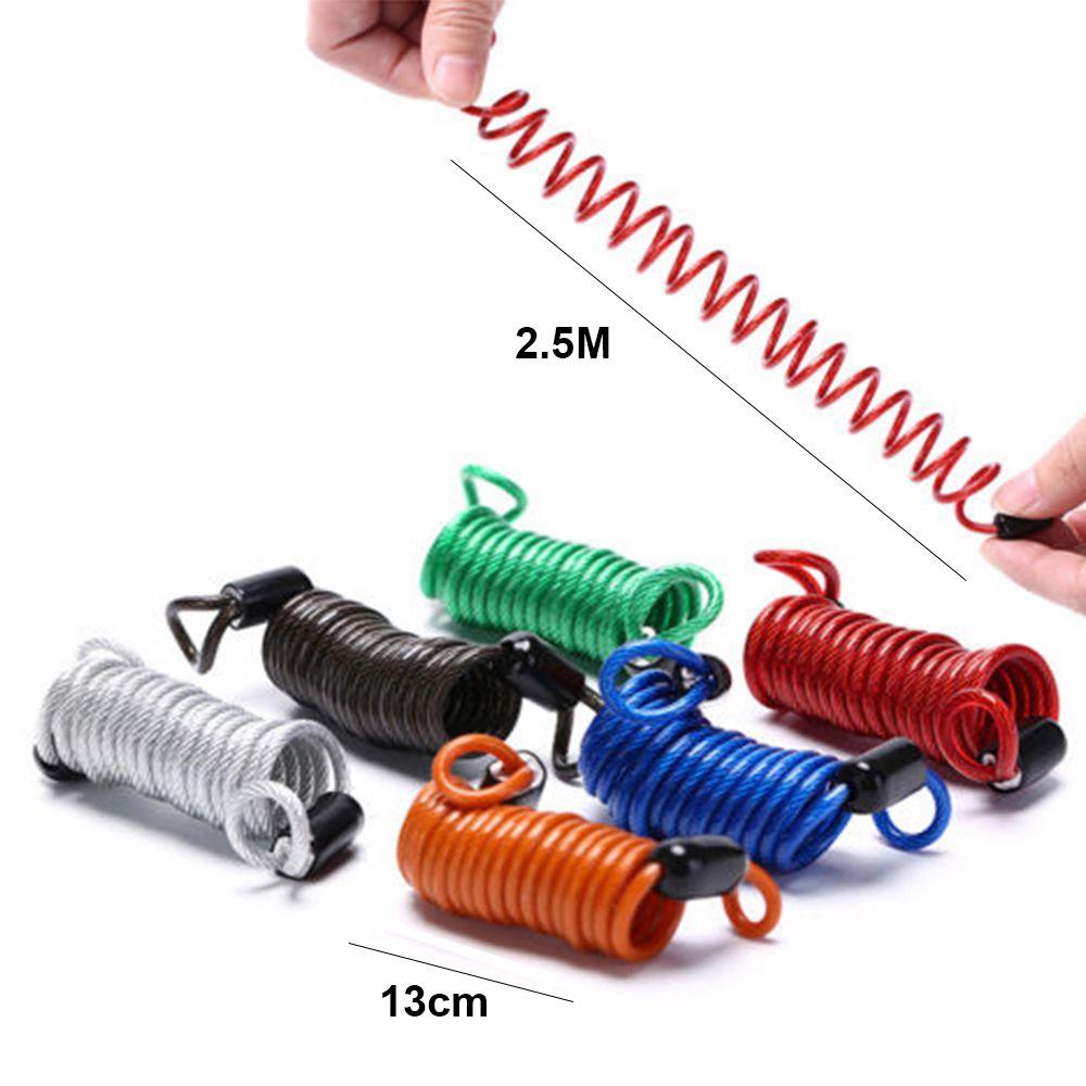 Security Reminder Scooter Helmet Wire Bold Spring Cable Bicycle Lock Rope Motorcycle Alarm