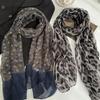 Thin Scarf Retro Trend New Bali Yarn Scarf Long Silk Scarf Women's High Sense Personalized Leopard Print Shawl