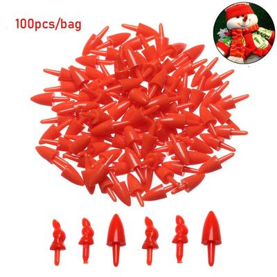 Аксессуары Мягкие плюшевые животные Шитье Рукоделие Кукольные носы своими руками Санта-Клаус Поделки Снеговик Красный нос