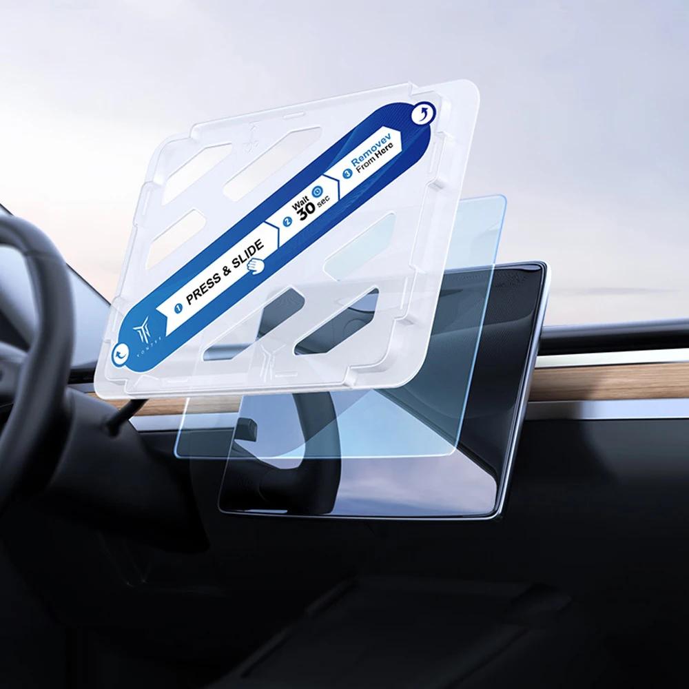 Закаленное защитное стекло для центральной консоли Tesla Model 3 Y, антибликовое покрытие HD, защитная пленка, аксессуары для защиты экрана