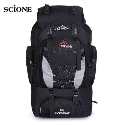80л мужской рюкзак для кемпинга, походная сумка, спортивные сумки для путешествий, водонепроницаемый рюкзак для альпинизма на плечо