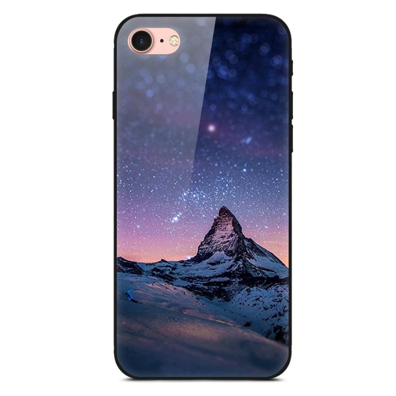 For iPhone 18 7 8 Plus Case Fashion Lovely Tempered Glass Phone Back Cover for iPhone 18SE SE 2020 Bumper Cases for iPhone 187 7Plus Capa