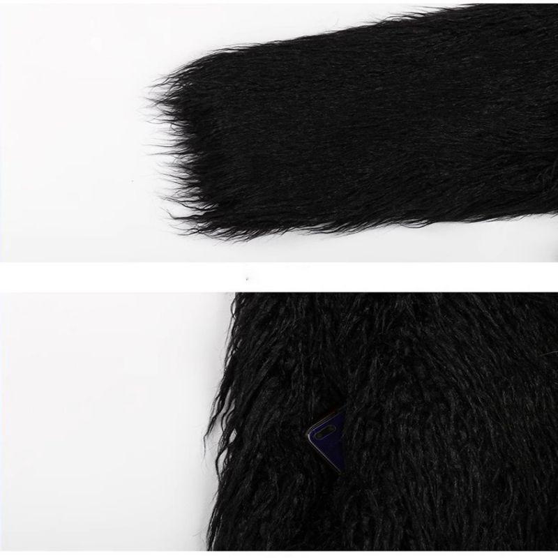 Women's Long Casual Loose And Warm Fur Coat In Large Size