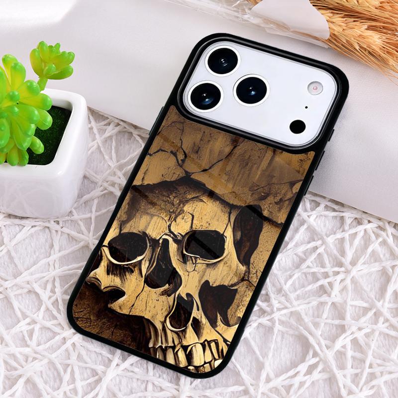Винтажный Чехол для Телефона с Черепами Ударопрочный для iPhone 17 Air 16e 15 11 12 14 13 Pro Max Чехол Coque