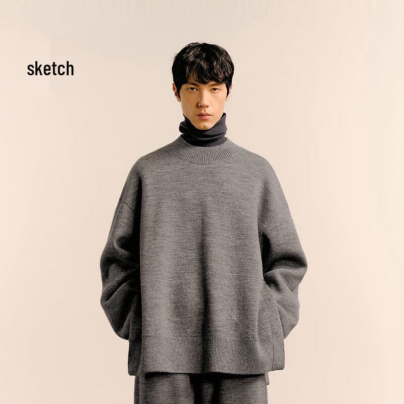 CROQUIS Men's 2024 Winter Loose Crew Neck Pullover Sweater 9OB310520