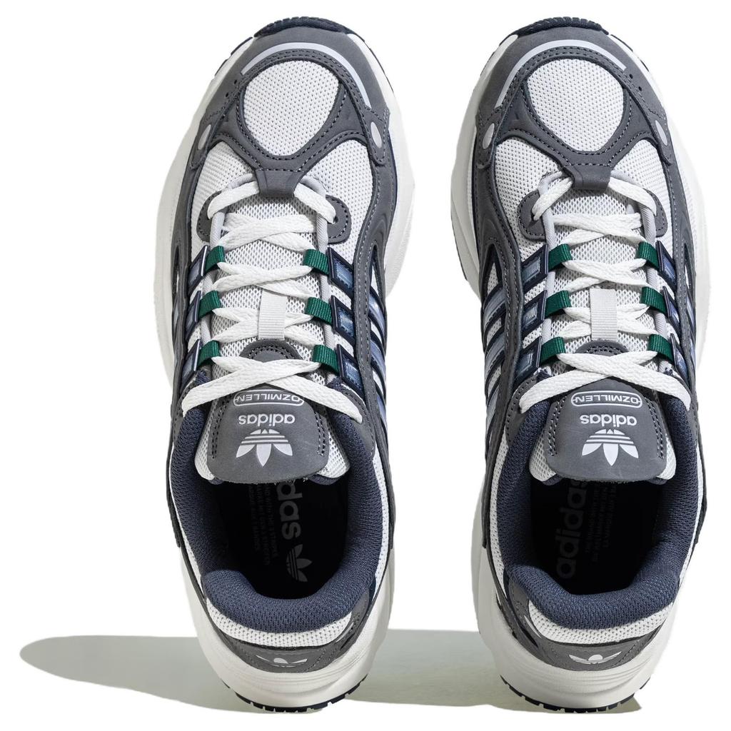 Adidas Originals Ozmillen Fashion Comfortable Durable Low-Top Dad Shoes Unisex Sneakers Gray Green IH3373