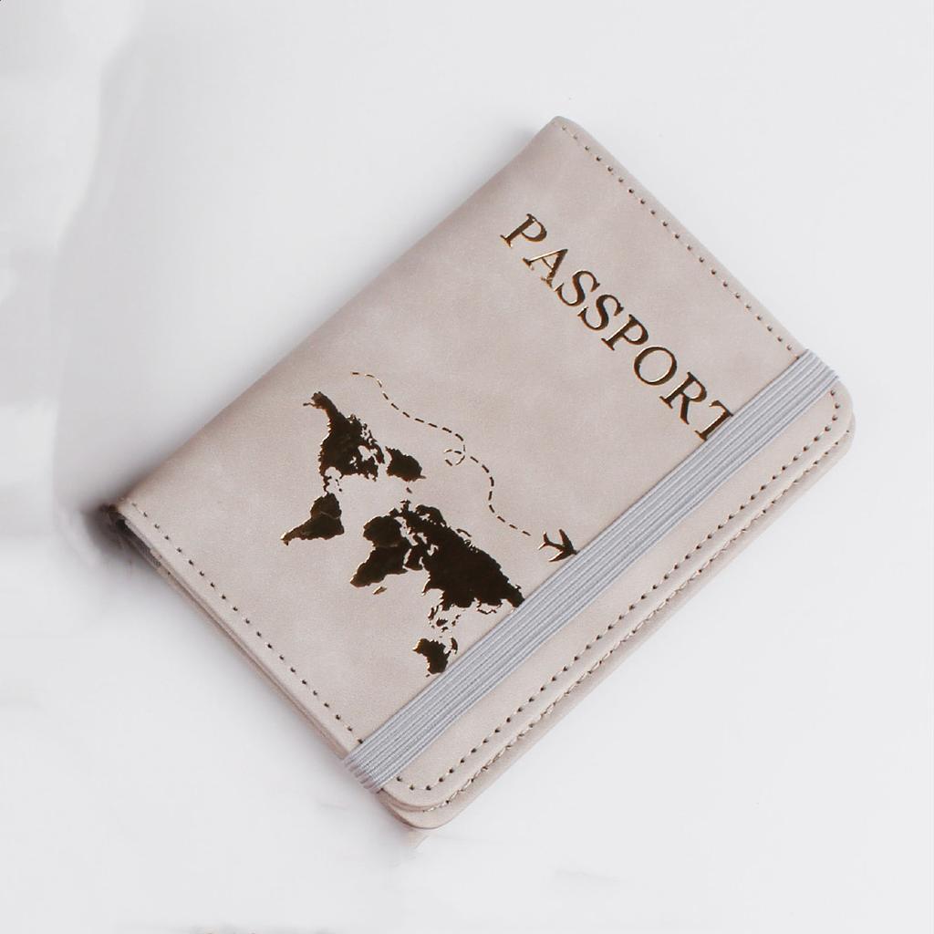 Personalised Travel Accessories Passport Holder Case Wallet Bags RFID Blocking PU Leather Passport Holder Case Elastic Style