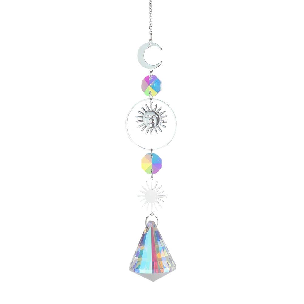Crystal Wind Chime Wind Chimes Outdoor Ornament Handmade Hanging Suncatcher with AB Coating Home Decor Gifts for Window Car